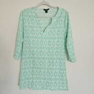 J.Crew Green Tunic Beach Cover Up S Small Gauze Dress Cotton